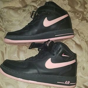 Black and Pink Air Force 1s